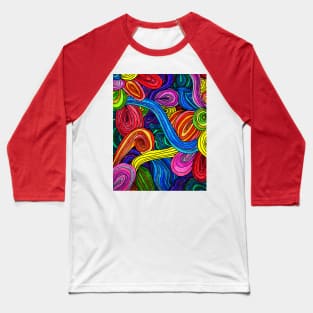 Psychedelic Lines Baseball T-Shirt